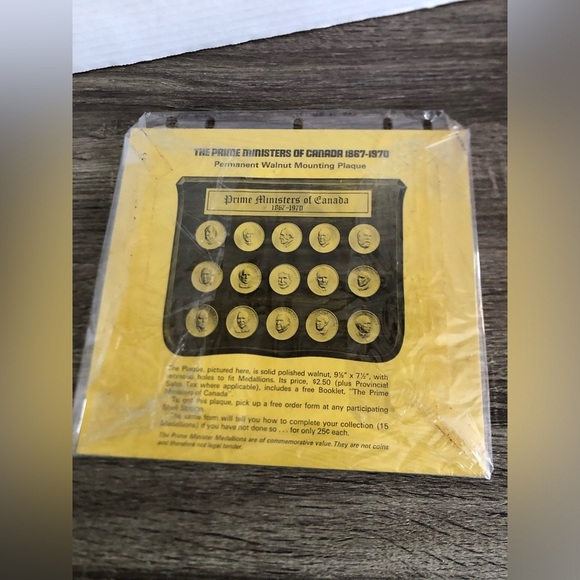 Vtg Shell Canada Collectible Prime Ministers Coin Set - Picture 7 of 8